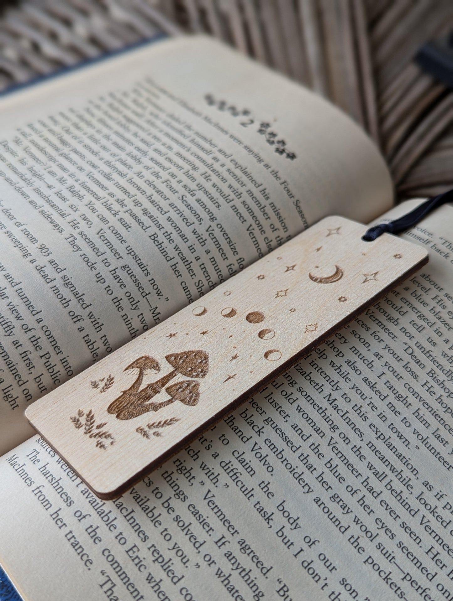 Wooden Mushroom Bookmark
