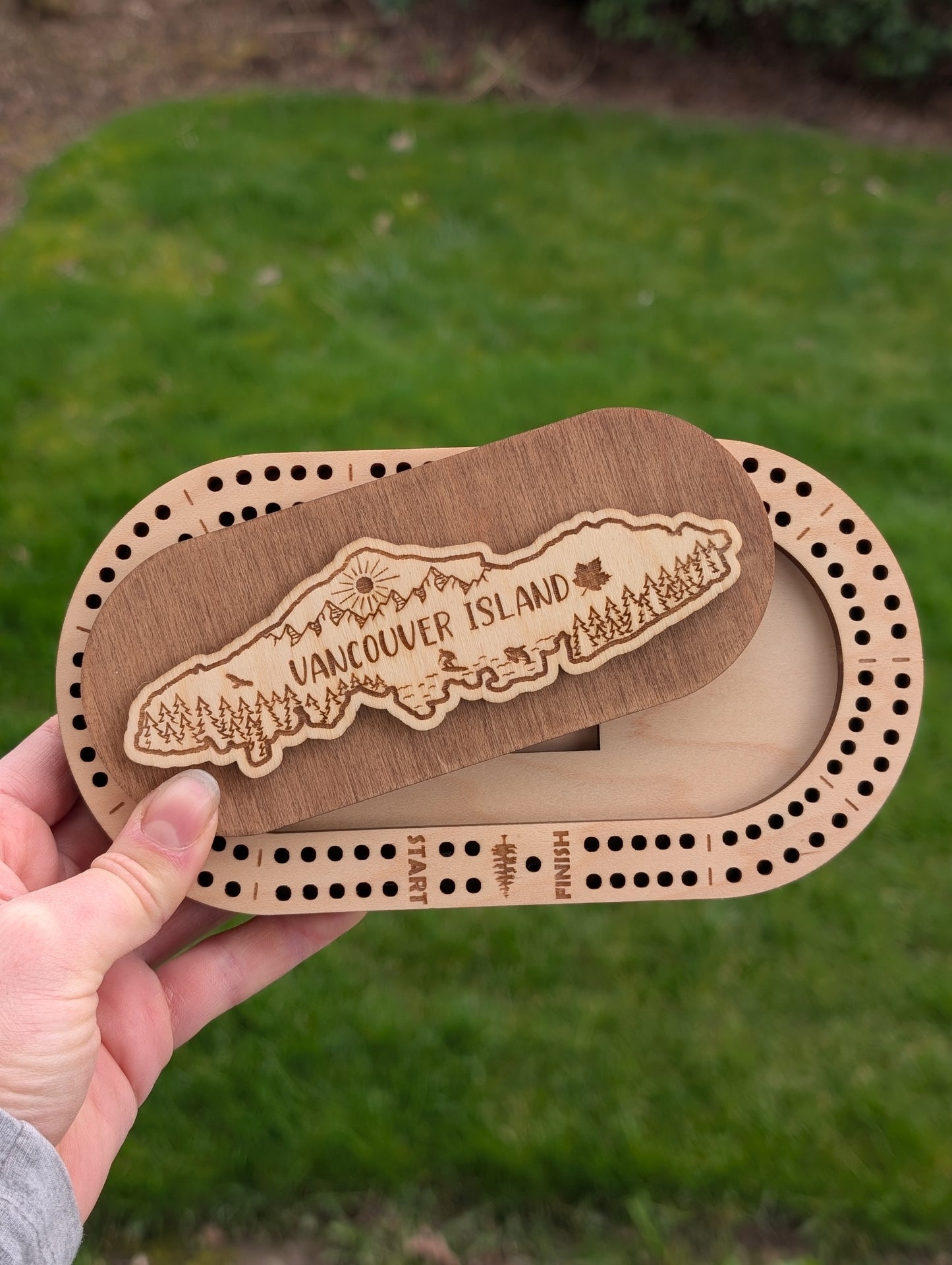 Travel Size Vancouver Island Cribbage Board
