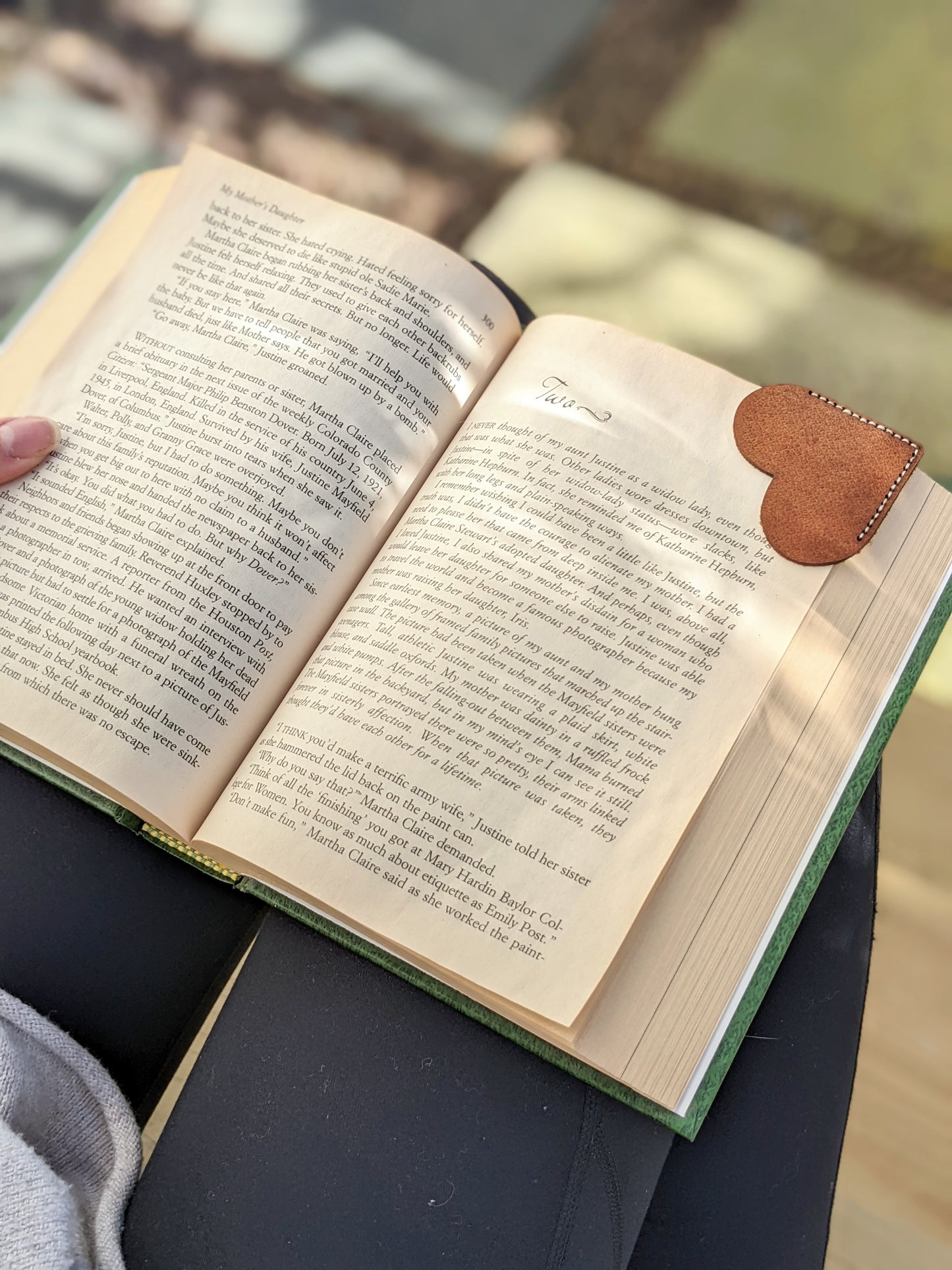 Heart Shaped Leather Bookmark