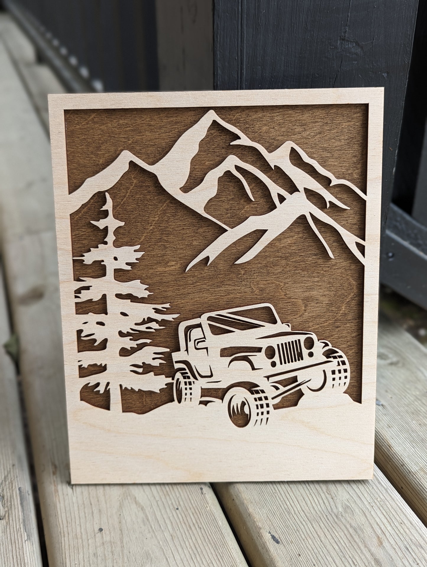 2 Layer 3D Wooden 4x4ing Wall Art