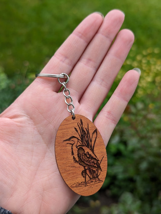 Blue Heron Keychain