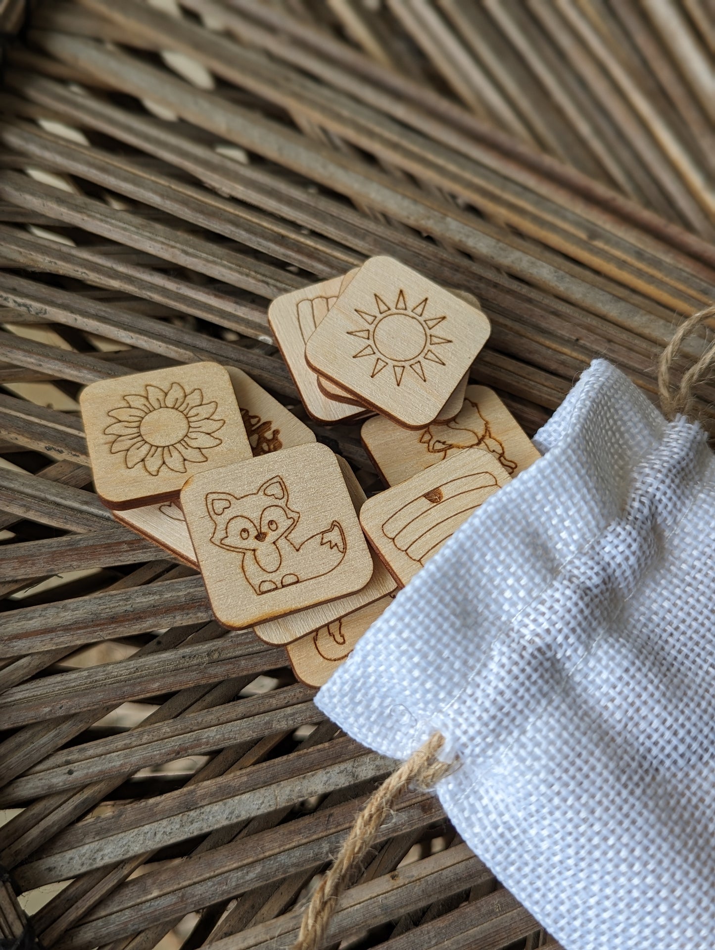 Wooden Nature Themed Memory Game / Matching Game