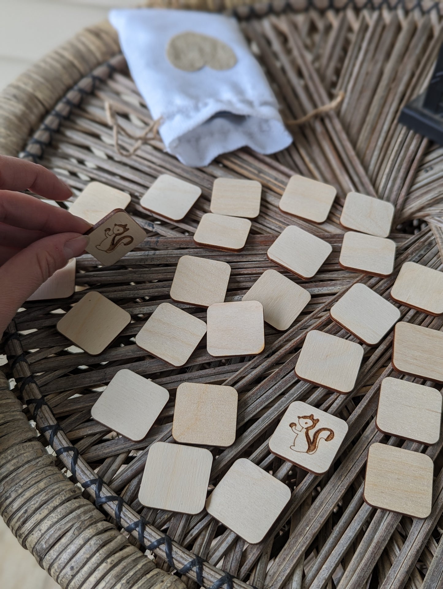 Wooden Nature Themed Memory Game / Matching Game