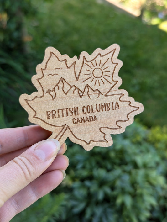 Wooden Maple Leaf Magnetic Bottle Opener