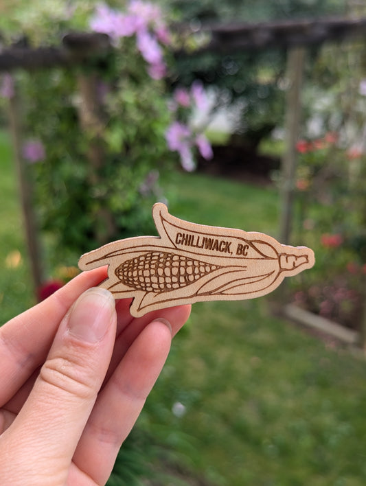 Wooden Chilliwack Corn Magnet