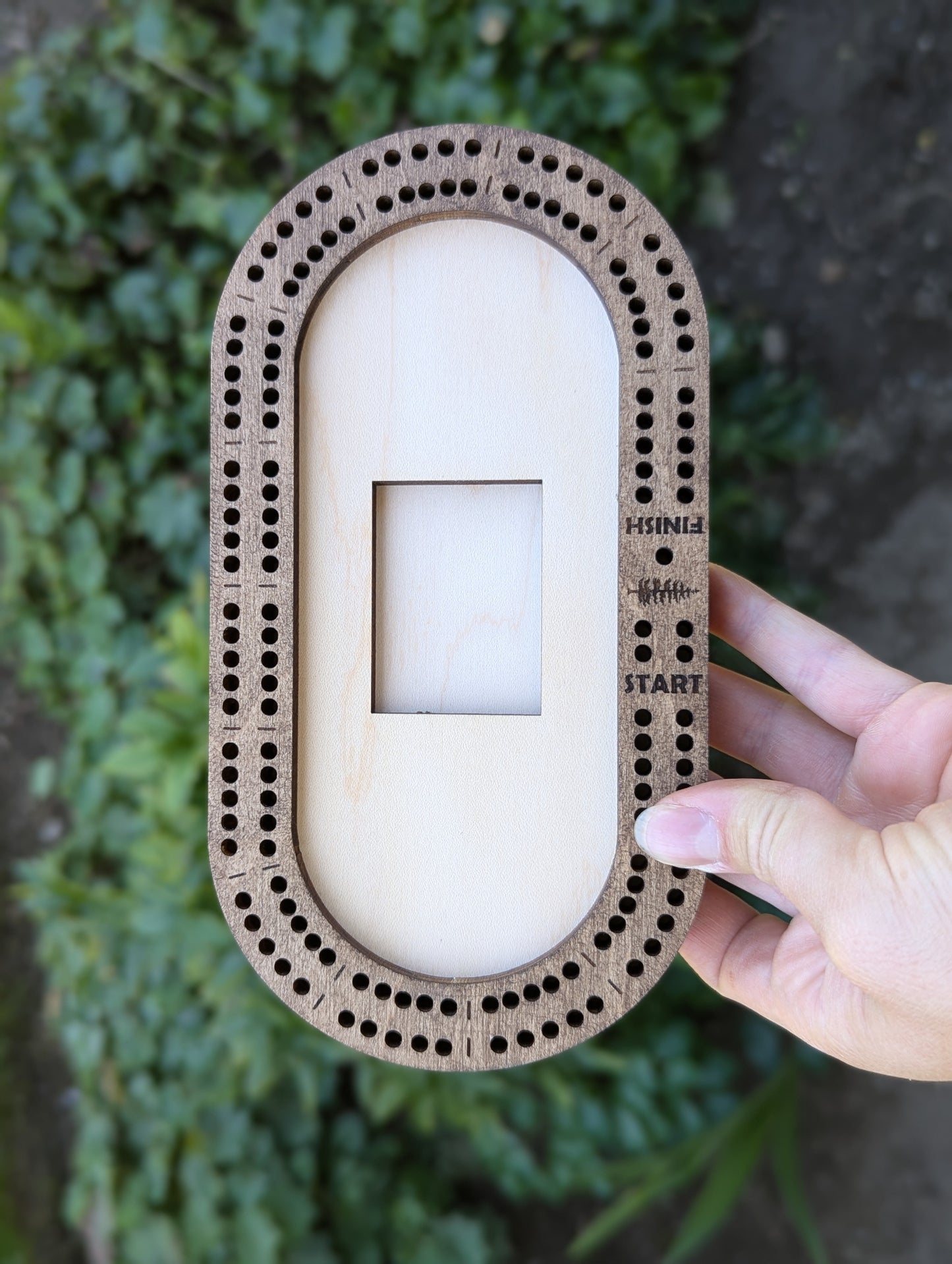 Travel Size Mushroom Cribbage Board