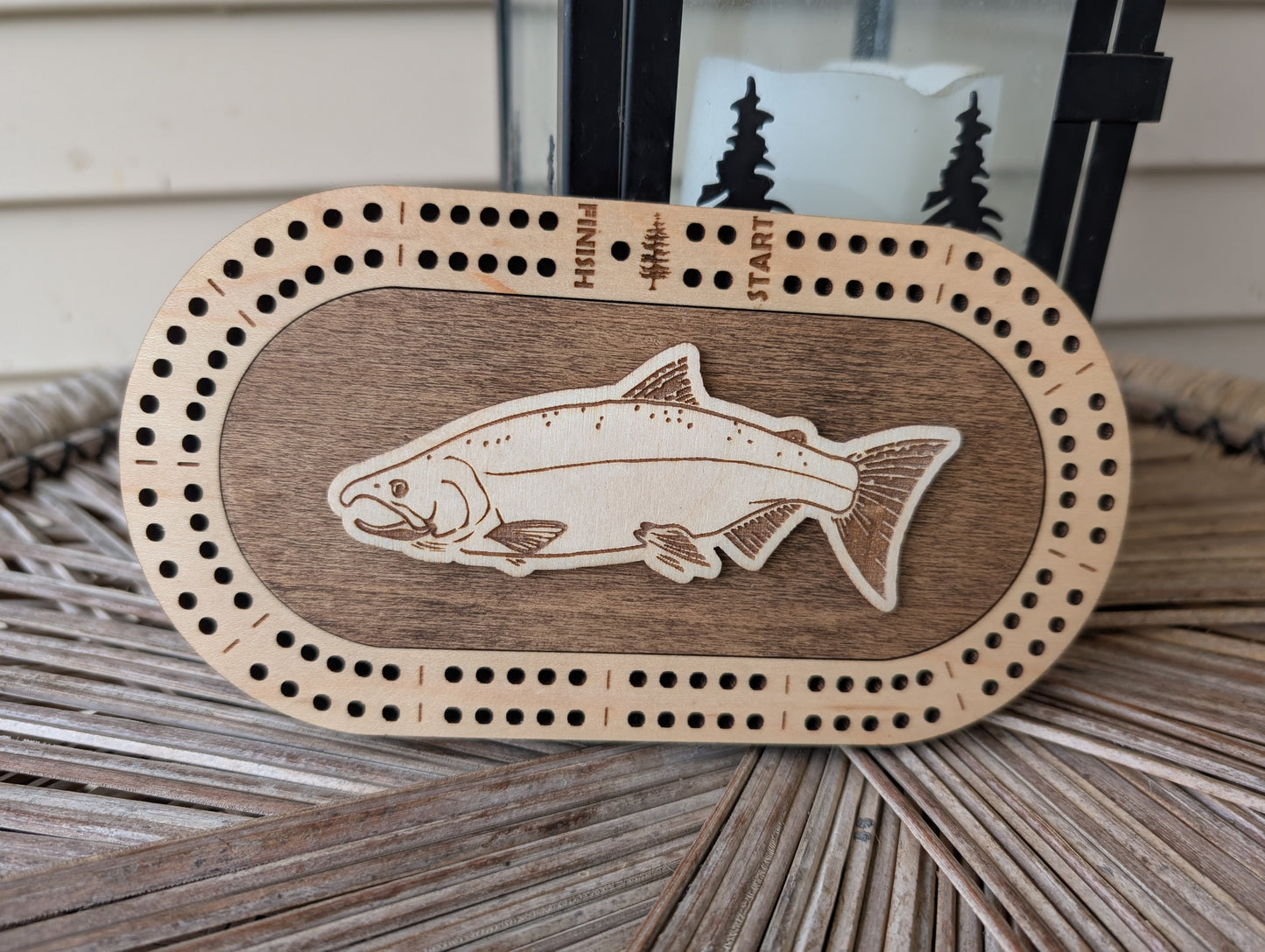 Travel Size Fish Cribbage Board