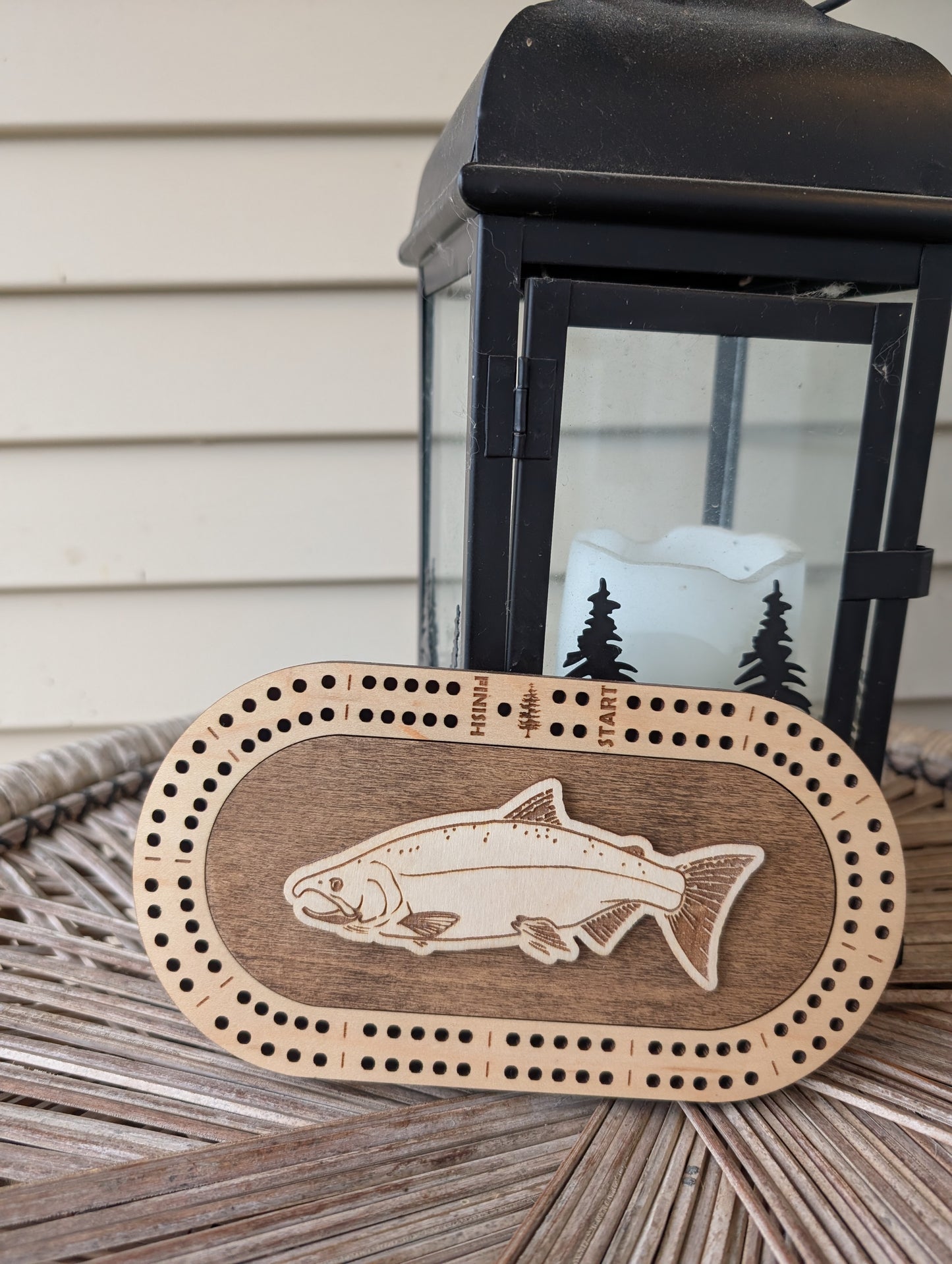 Travel Size Fish Cribbage Board