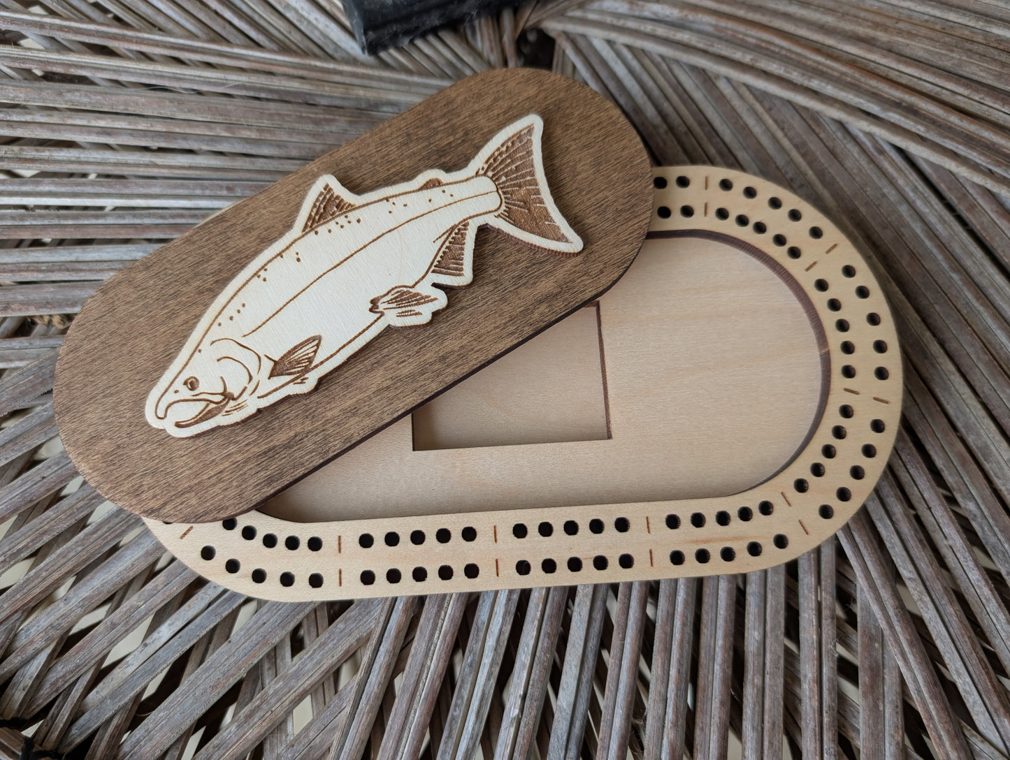 Travel Size Fish Cribbage Board