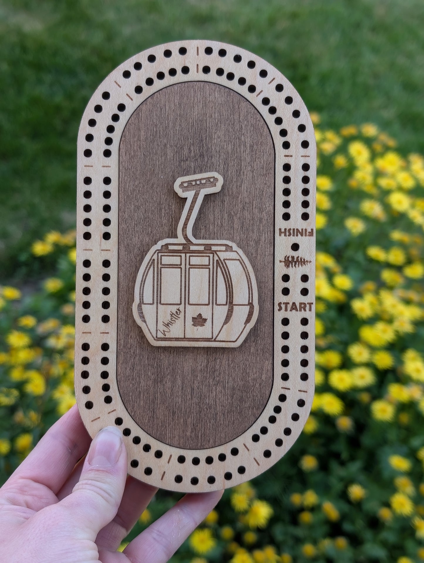 Travel Size Gondola Cribbage Board