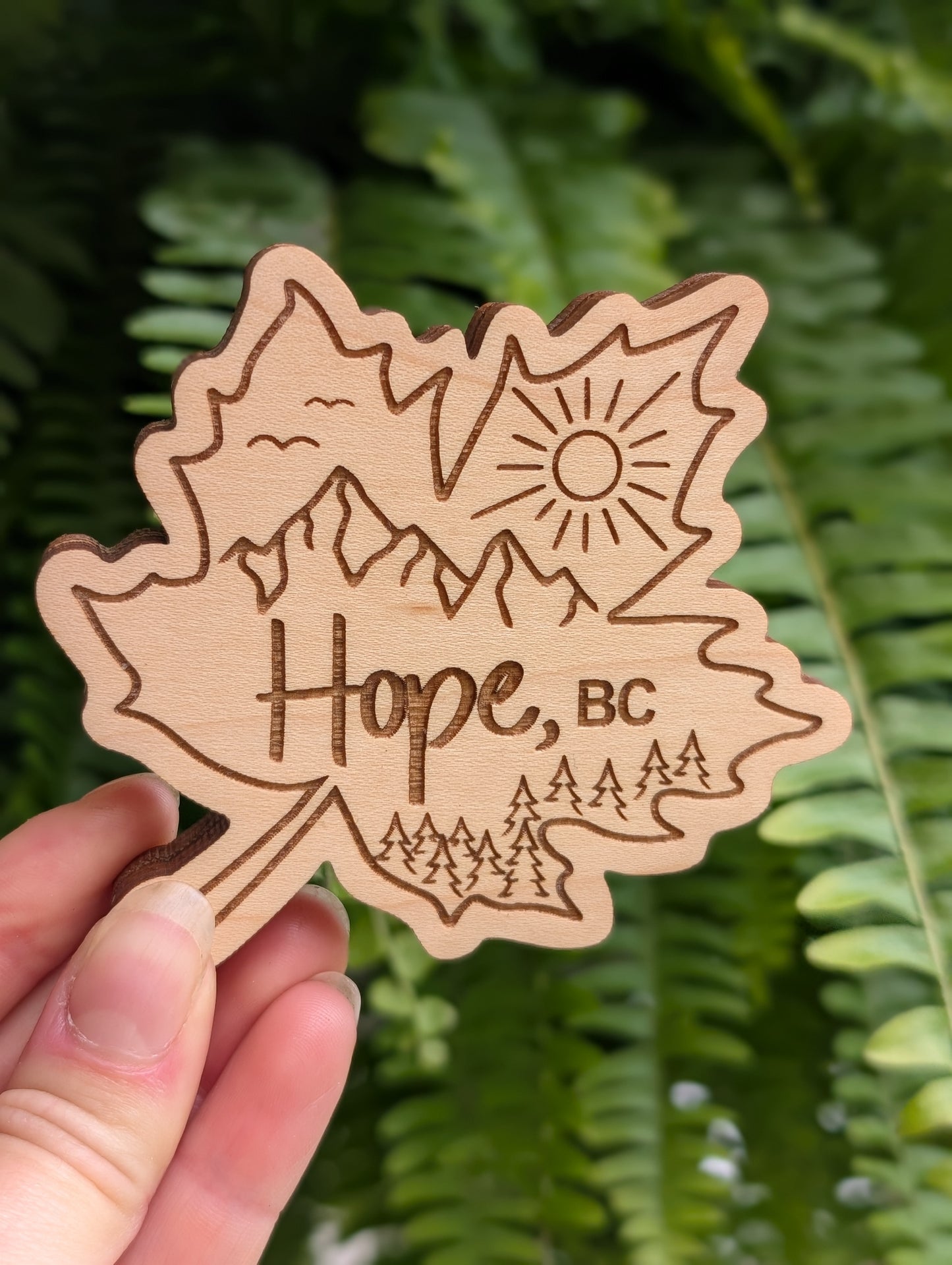 Wooden Maple Leaf Magnetic Bottle Opener